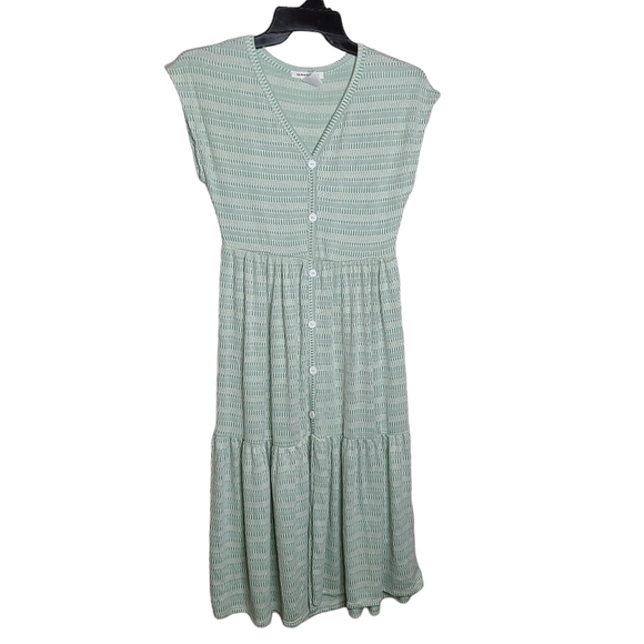 Caution To The Wind Dresses & Skirts - Caution To The Wind Tiered Skirt Midi Dress Aqua Blue Green Size Medium